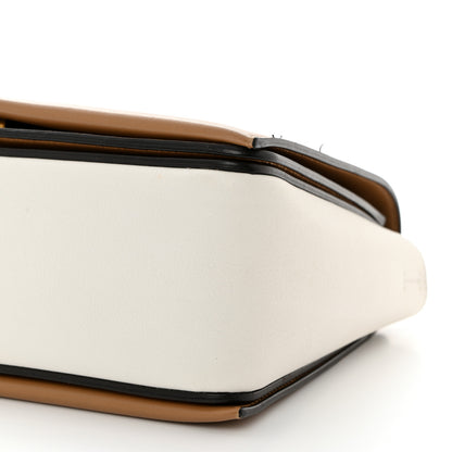 Celine Shiny Smooth Calfskin Medium Frame Shoulder Bag Tan Optic White 10 of 12