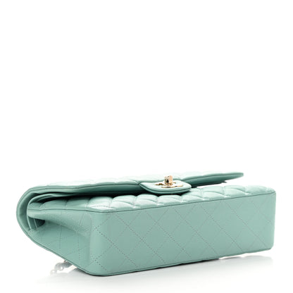 Chanel Caviar Quilted Medium Double Flap Light Blue 3 of 17