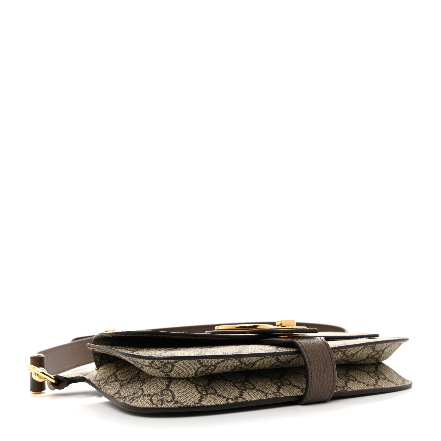 Gucci GG Supreme Monogram Textured Dollar Calfskin Blondie Belt Bag Beige Ebony New Acero 4 of 12