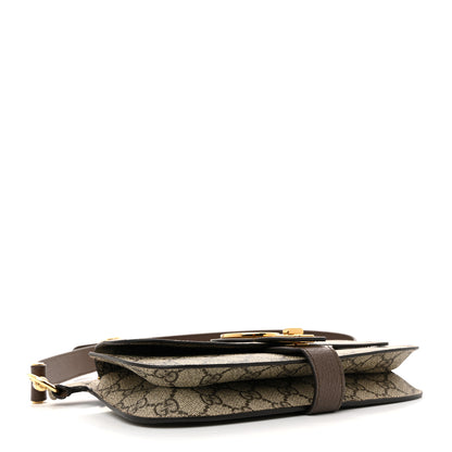 Gucci GG Supreme Monogram Textured Dollar Calfskin Blondie Belt Bag Beige Ebony New Acero 4 of 12