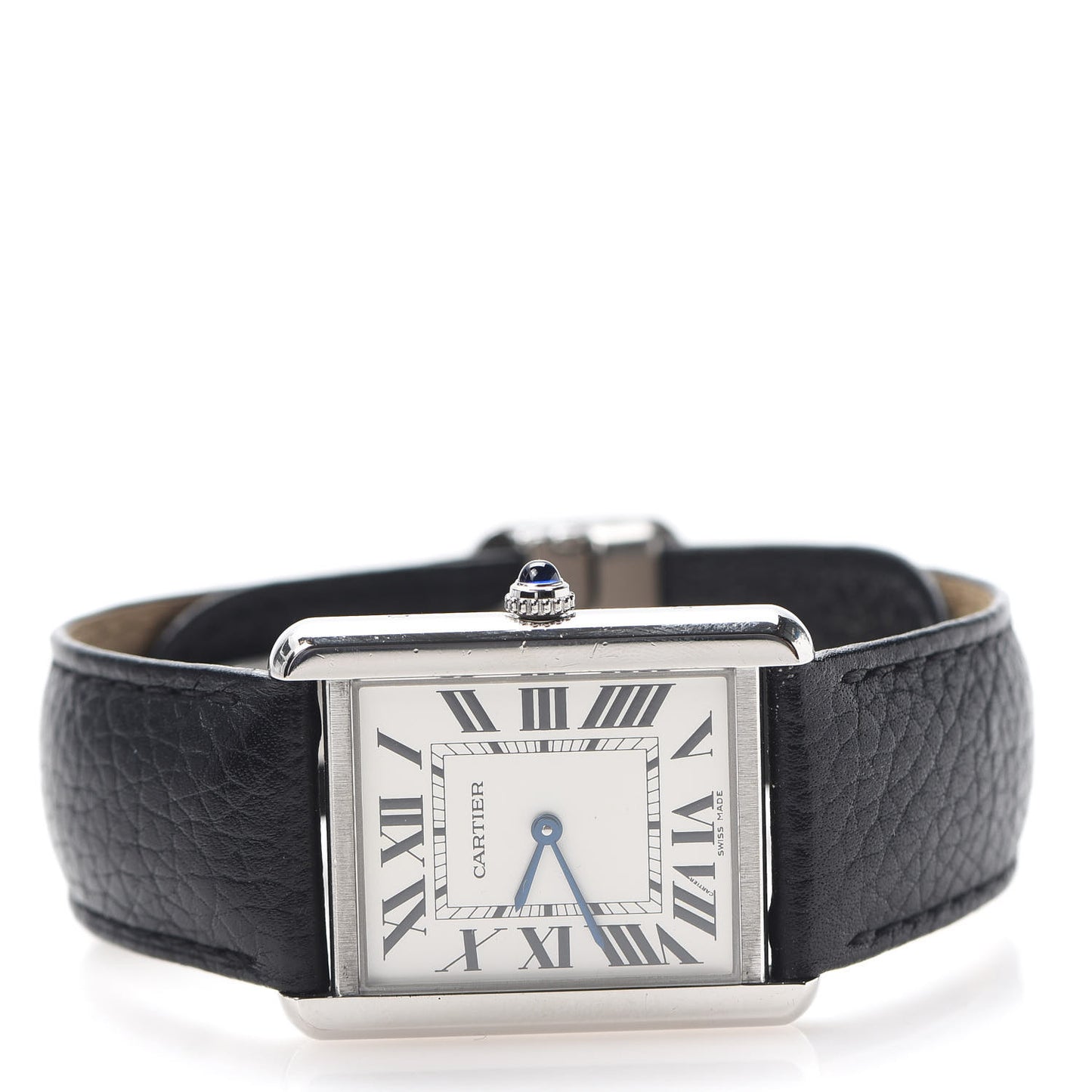 Stainless Steel Calfskin 27mm Tank Solo Quartz Watch