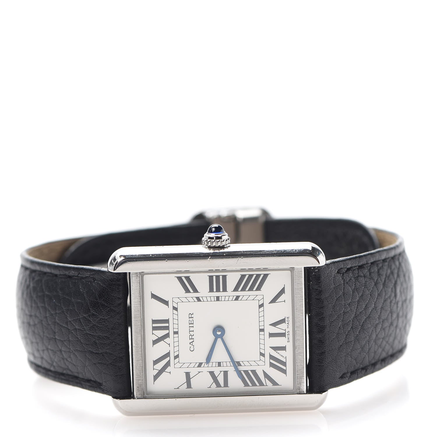 Cartier Stainless Steel Calfskin 27mm Tank Solo Quartz Watch 3 of 9