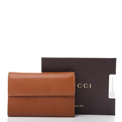 Gucci Deerskin Continental Flap Wallet Brown 7 of 7