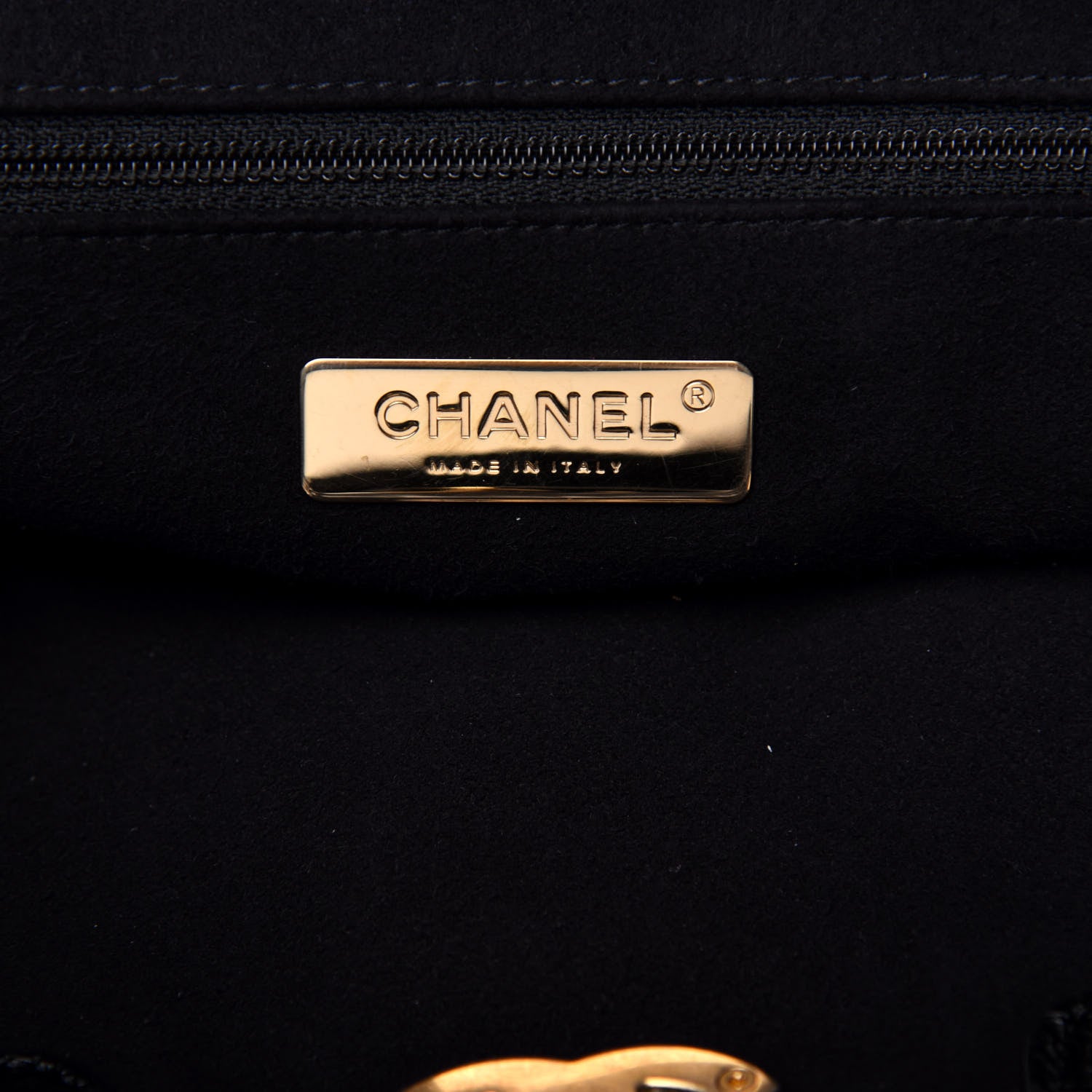Chanel Calfskin Crocodile Embossed Large Cocodile Shopping Tote Black 6 of 10