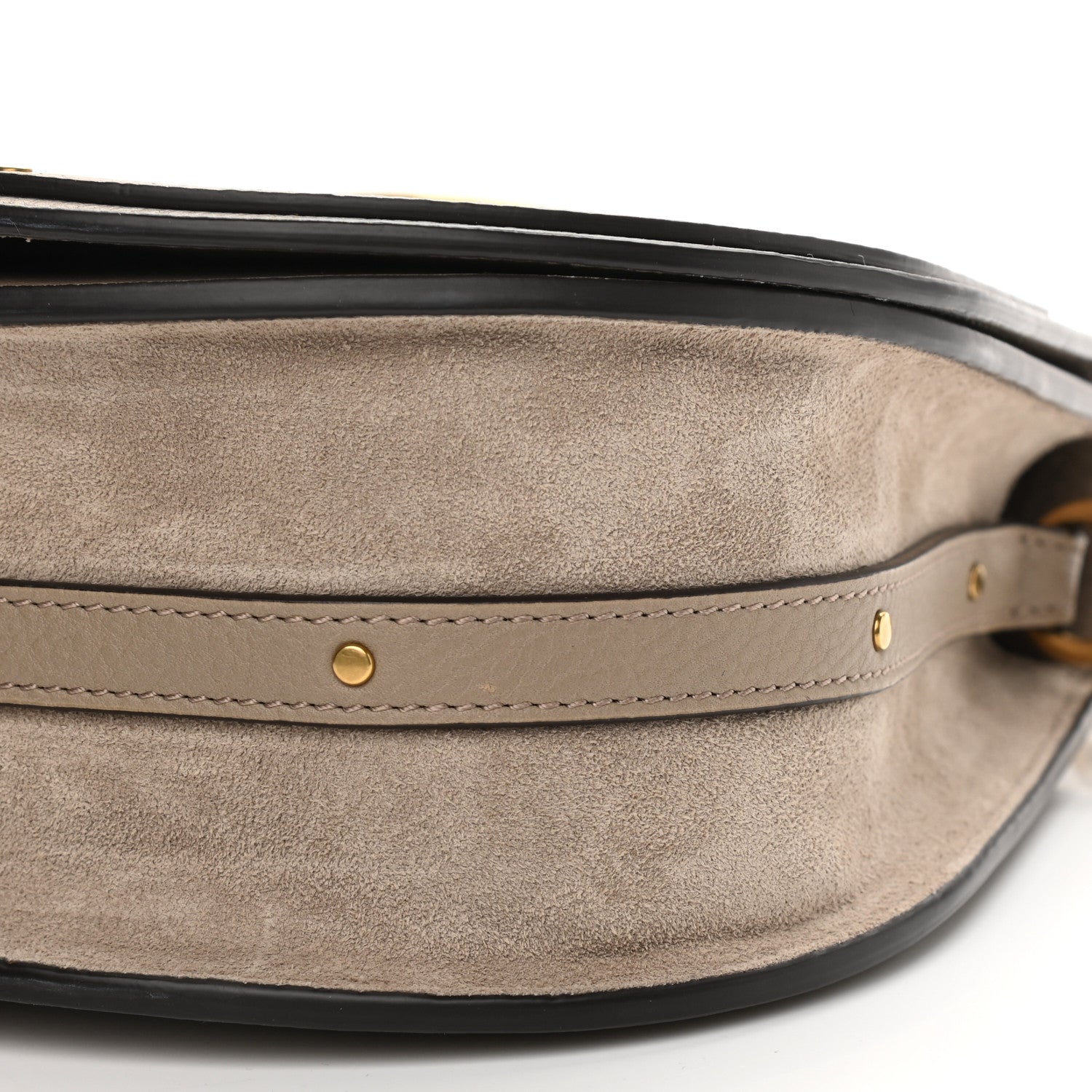 Chloe Calfskin Suede Medium Nile Bracelet Bag Motty Grey 10 of 13