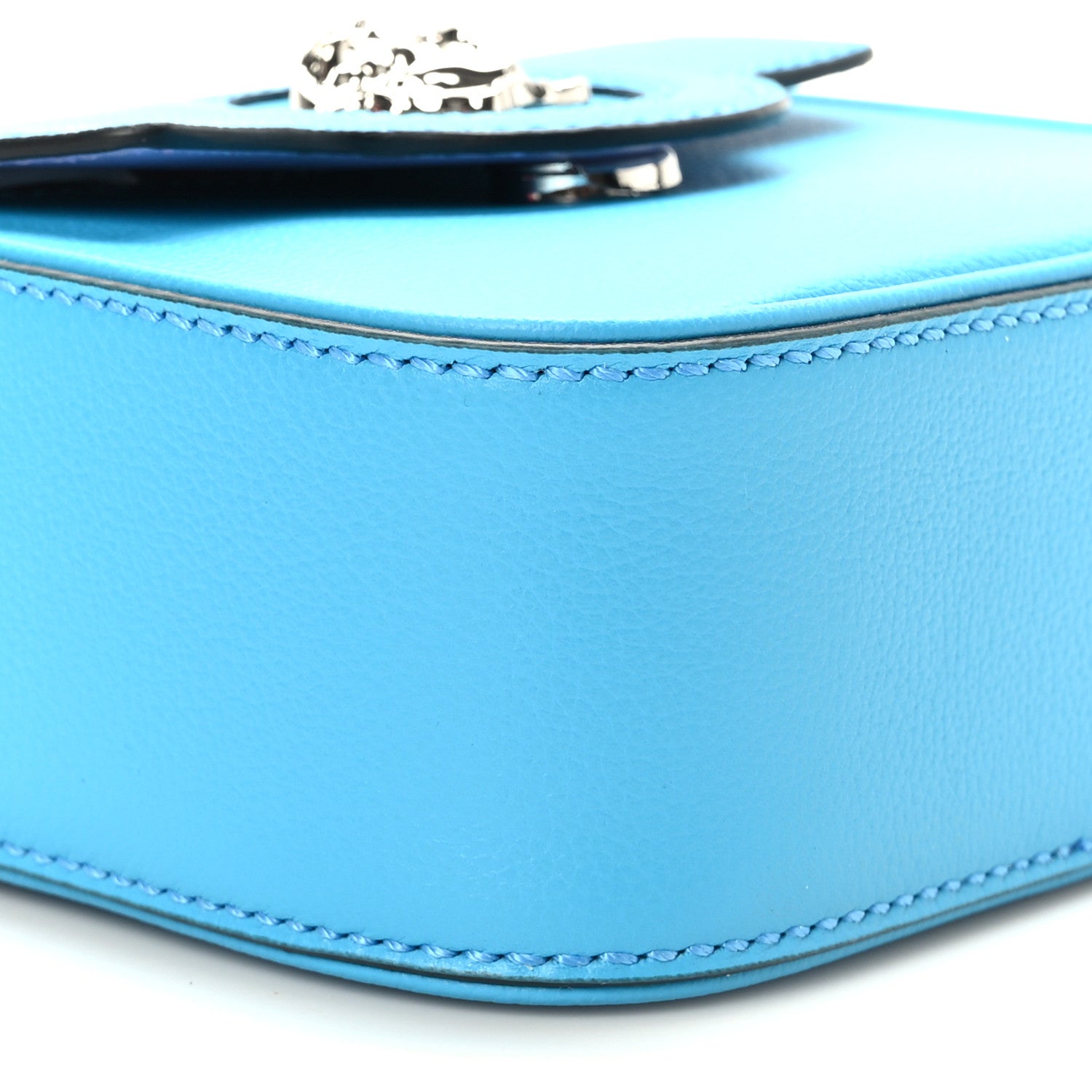 Versace Grained Calfskin Mini La Medusa Bag Turquoise 7 of 8