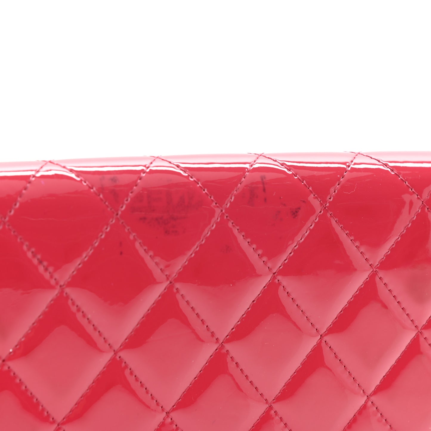 Patent Calfskin Quilted Boy Flap Wallet Pink