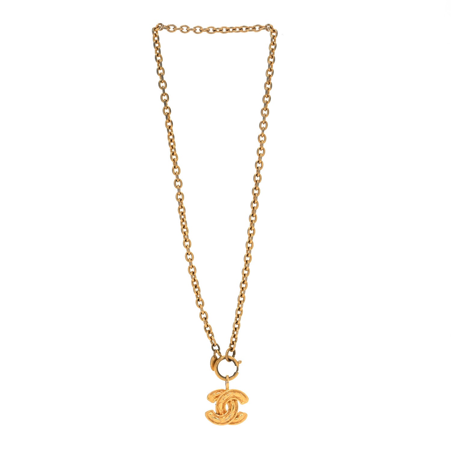 Chanel Quilted CC Chain Necklace Gold 3 of 6