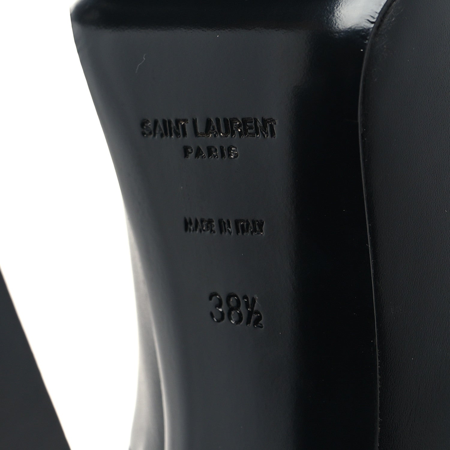 Saint Laurent Calfskin Mina 135 Boots 38.5 Black 7 of 7