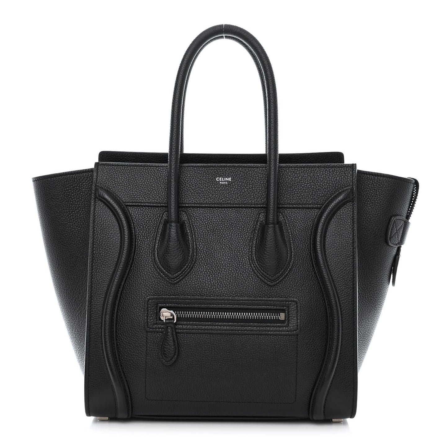 Drummed Calfskin Micro Luggage Black