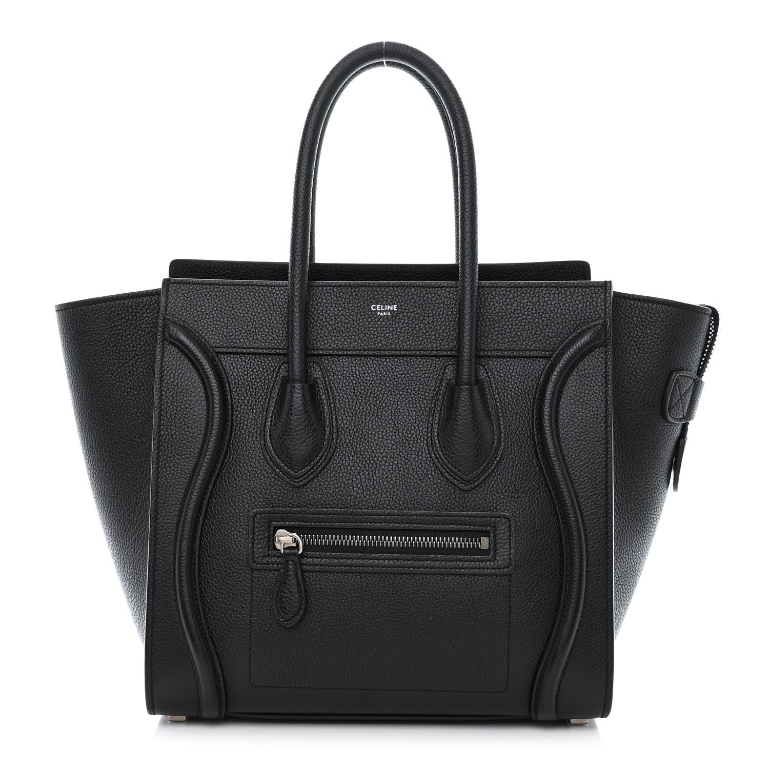 Celine Drummed Calfskin Micro Luggage Black 1 of 11