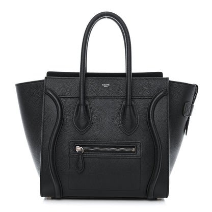 Celine Drummed Calfskin Micro Luggage Black 1 of 11