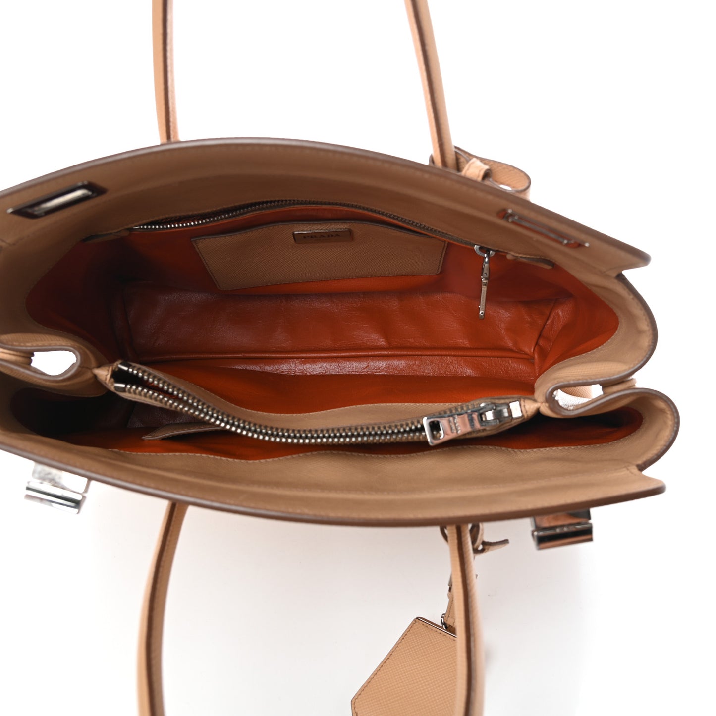 Saffiano Cuir Twin Tote Noisette