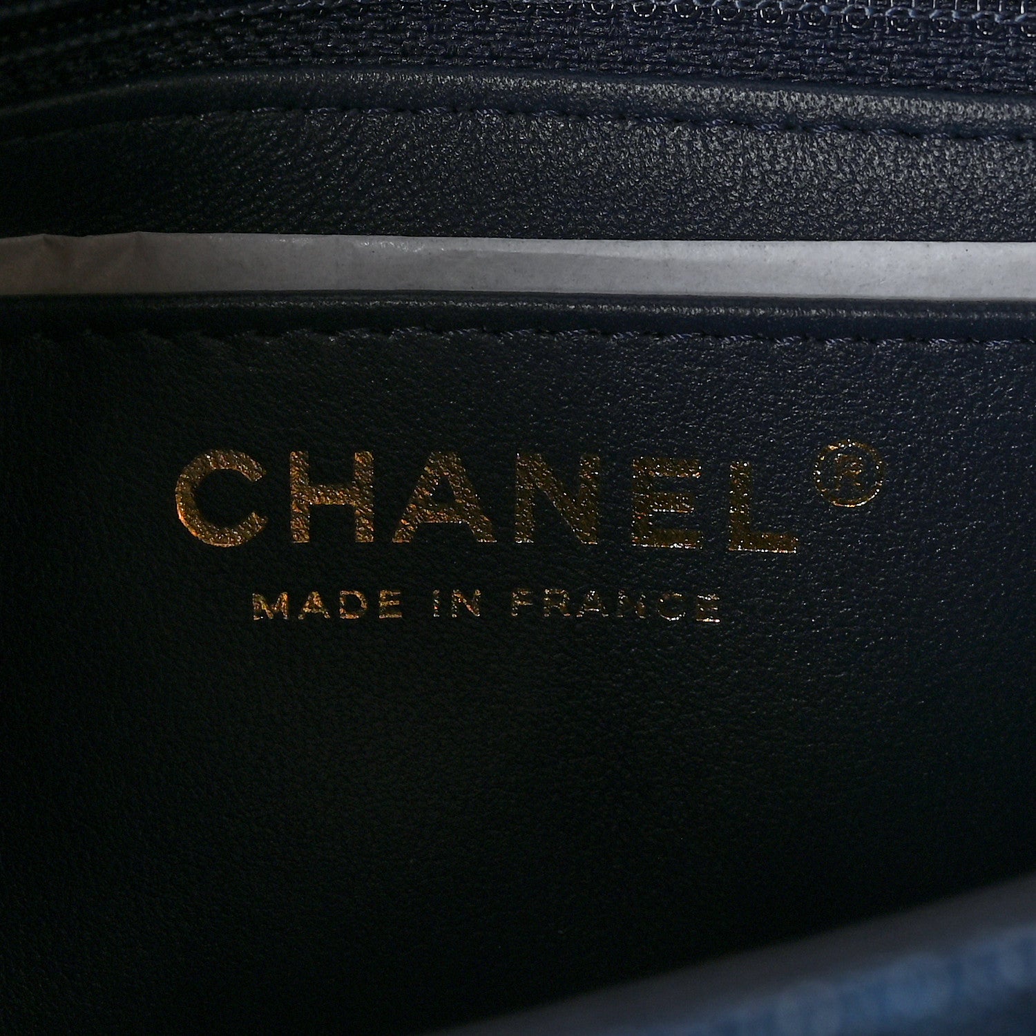 Chanel Printed Denim Quilted Mini Rectangular Flap Dark Blue 6 of 10
