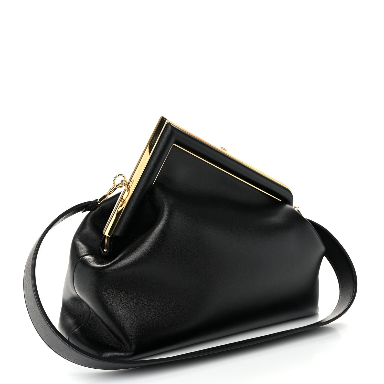 Fendi Shiny Nappa Medium Fendi First Black 3 of 10