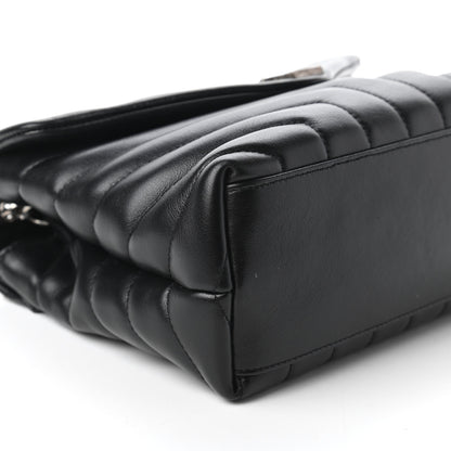 Saint Laurent Calfskin Y Quilted Monogram Small Loulou Chain Satchel Black 6 of 10