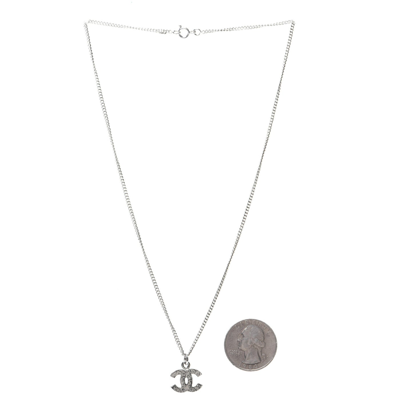 Crystal Timeless CC Necklace Silver