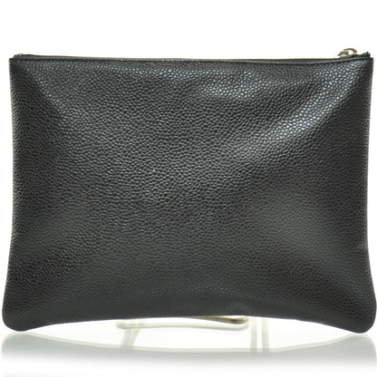 Chanel Caviar CC Flat Cosmetic Pouch Black 2 of 10