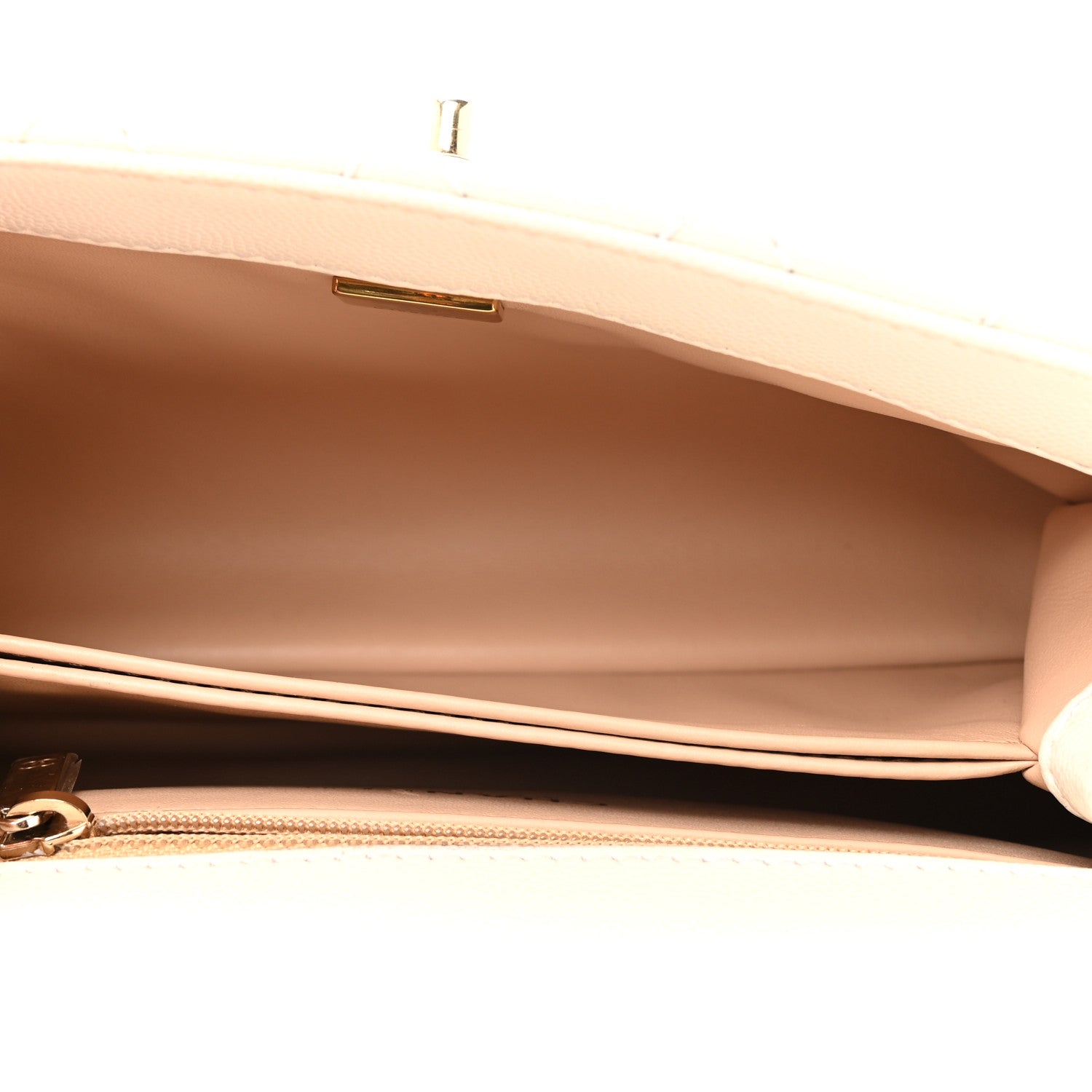 Chanel Caviar Quilted Mini Coco Handle Flap White 5 of 11