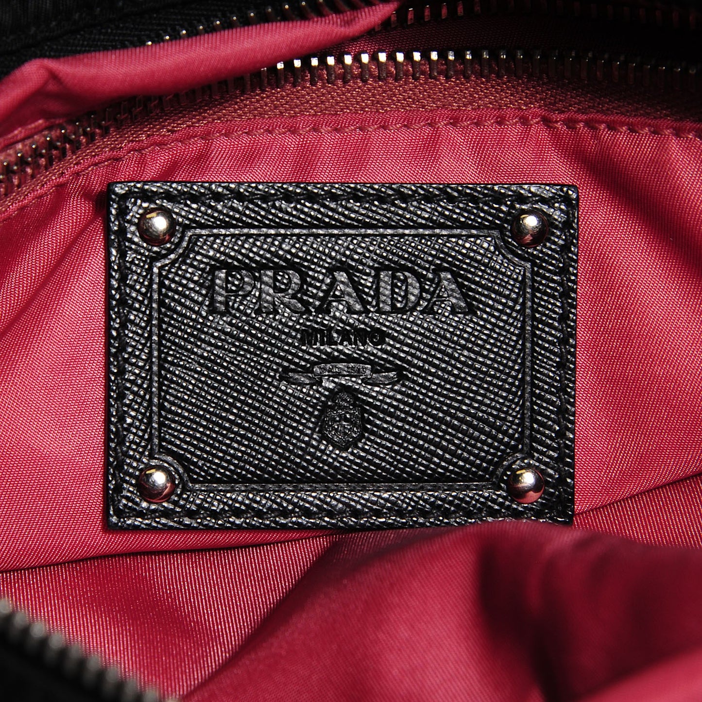 Tessuto Nylon Saffiano Messenger Bag Nero Black