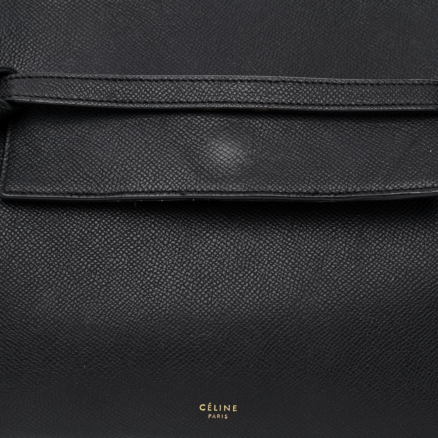 Grained Calfskin Mini Belt Bag Black