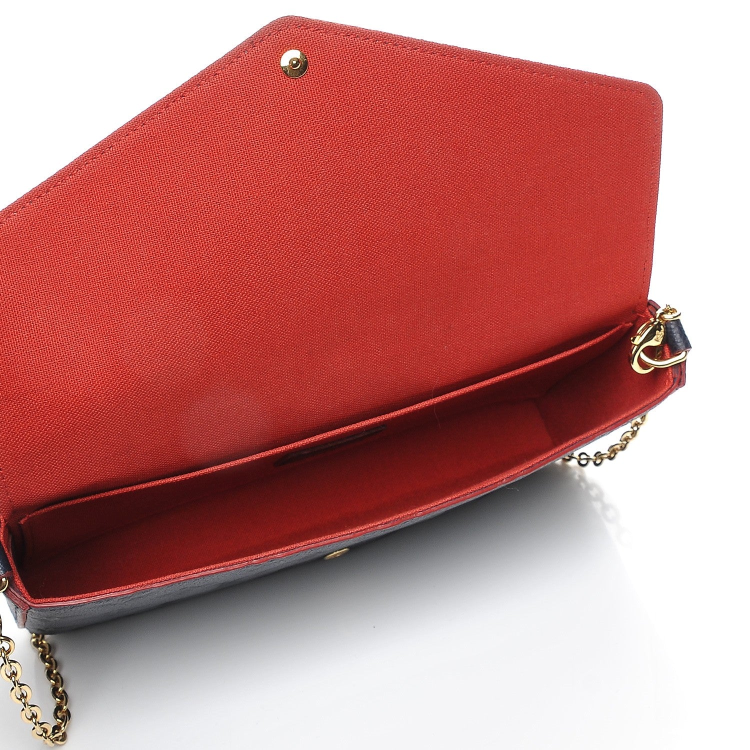 Louis Vuitton Empreinte Pochette Felicie Chain Wallet Marine Rouge 5 of 8