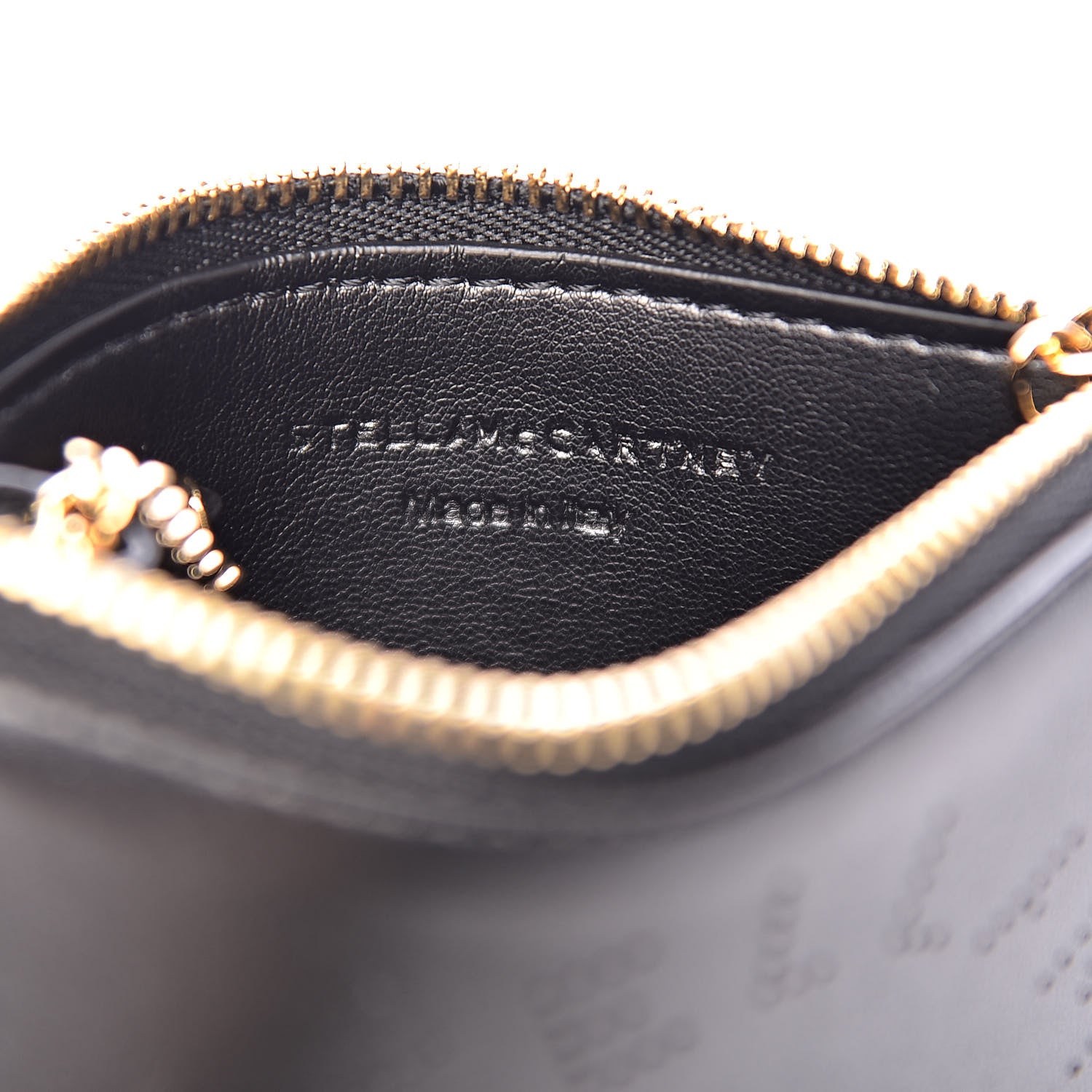 Stella McCartney Eco Alter Nappa Perforated Small Key Pouch Black 6 of 8