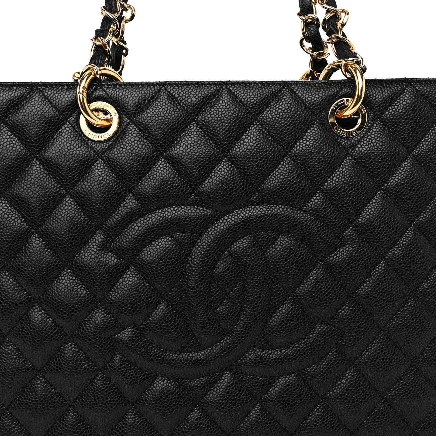 Chanel Caviar Quilted Grand Shopping Tote GST Black 8 of 11