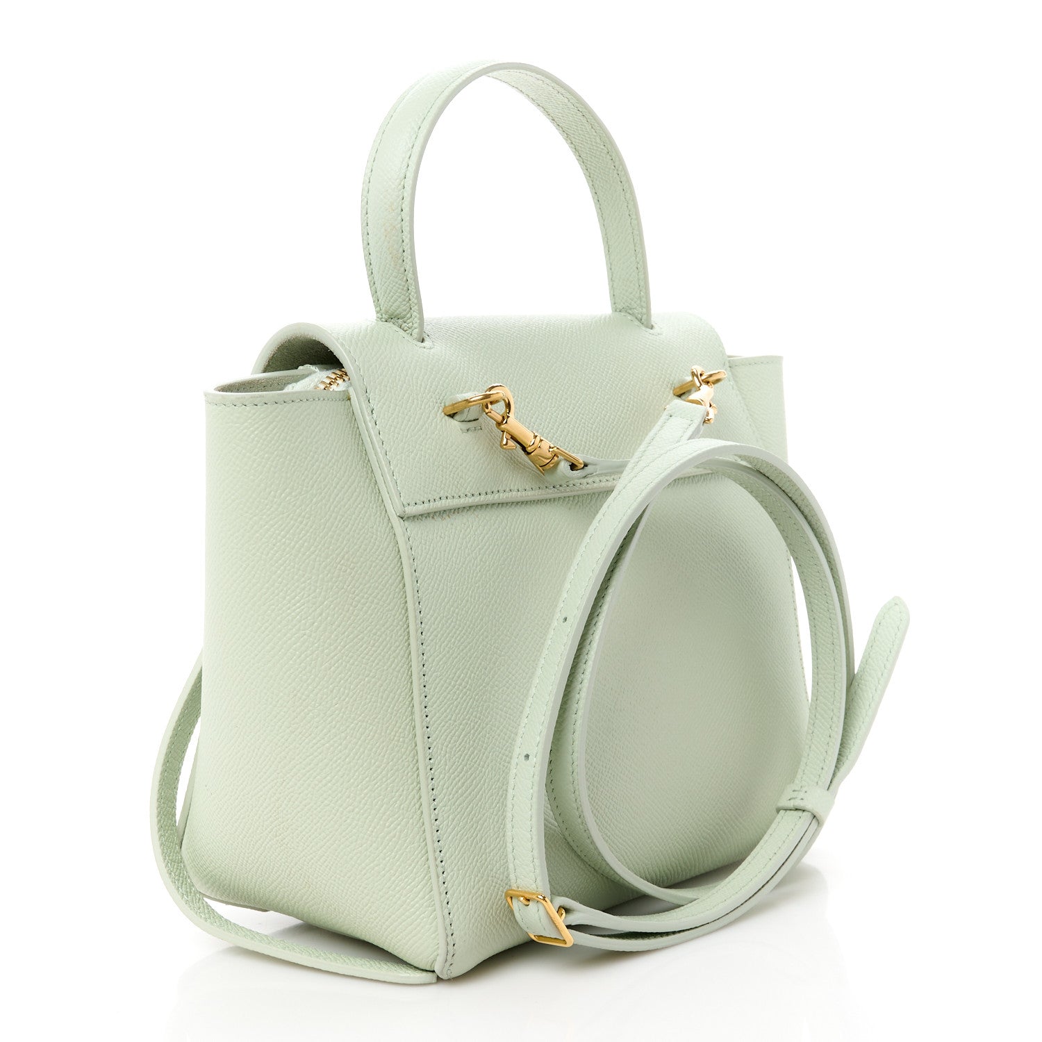 Celine Grained Calfskin Micro Belt Bag Jade 3 of 10