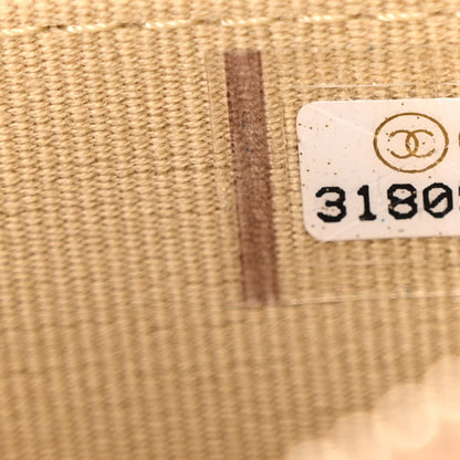 Chanel Lambskin Quilted CC Pearl Crush Zip Card Holder On Chain Beige 7 of 10