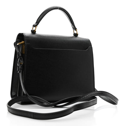 Saint Laurent Grain de Poudre Mini Classic Monogram Cassandra Top Handle Black 3 of 9