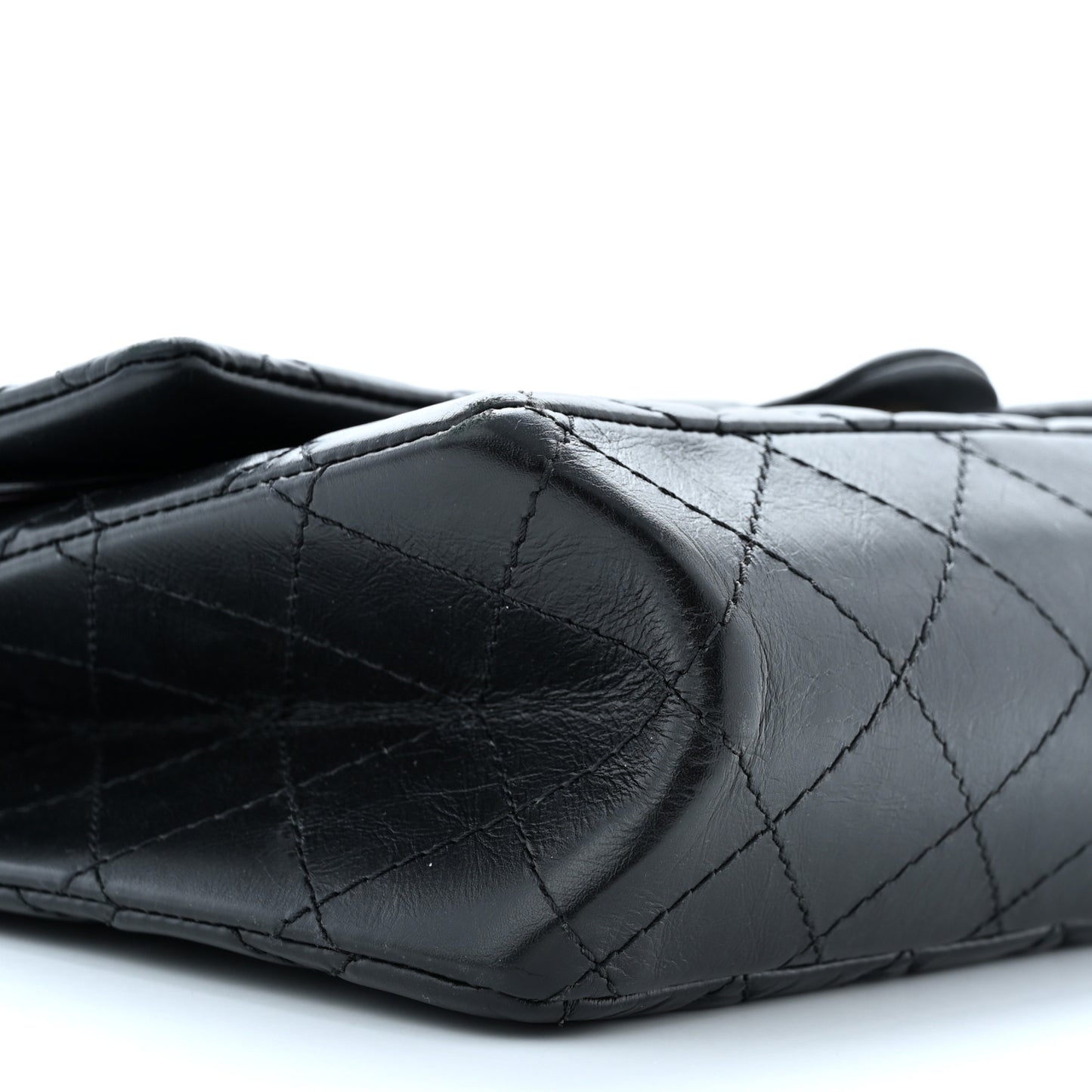 Aged Calfskin Quilted 2.55 Reissue 226 Flap Black