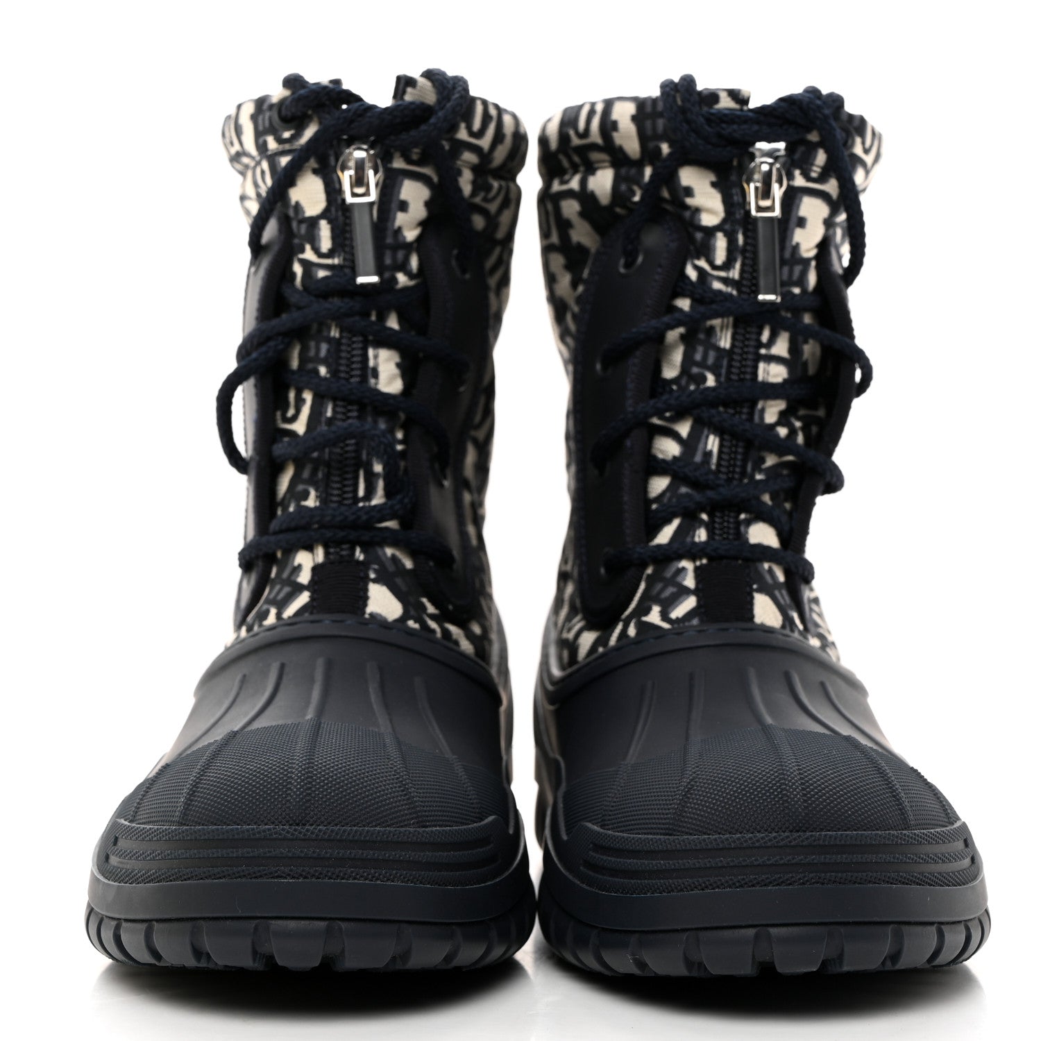 Christian Dior Oblique Nylon D-Venture Boots 38 Deep Blue 2 of 8