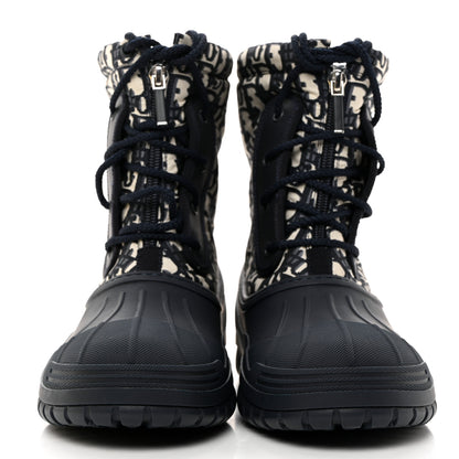 Christian Dior Oblique Nylon D-Venture Boots 38 Deep Blue 2 of 8