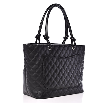 Chanel Calfskin Quilted Large Cambon Tote Black 2 of 12