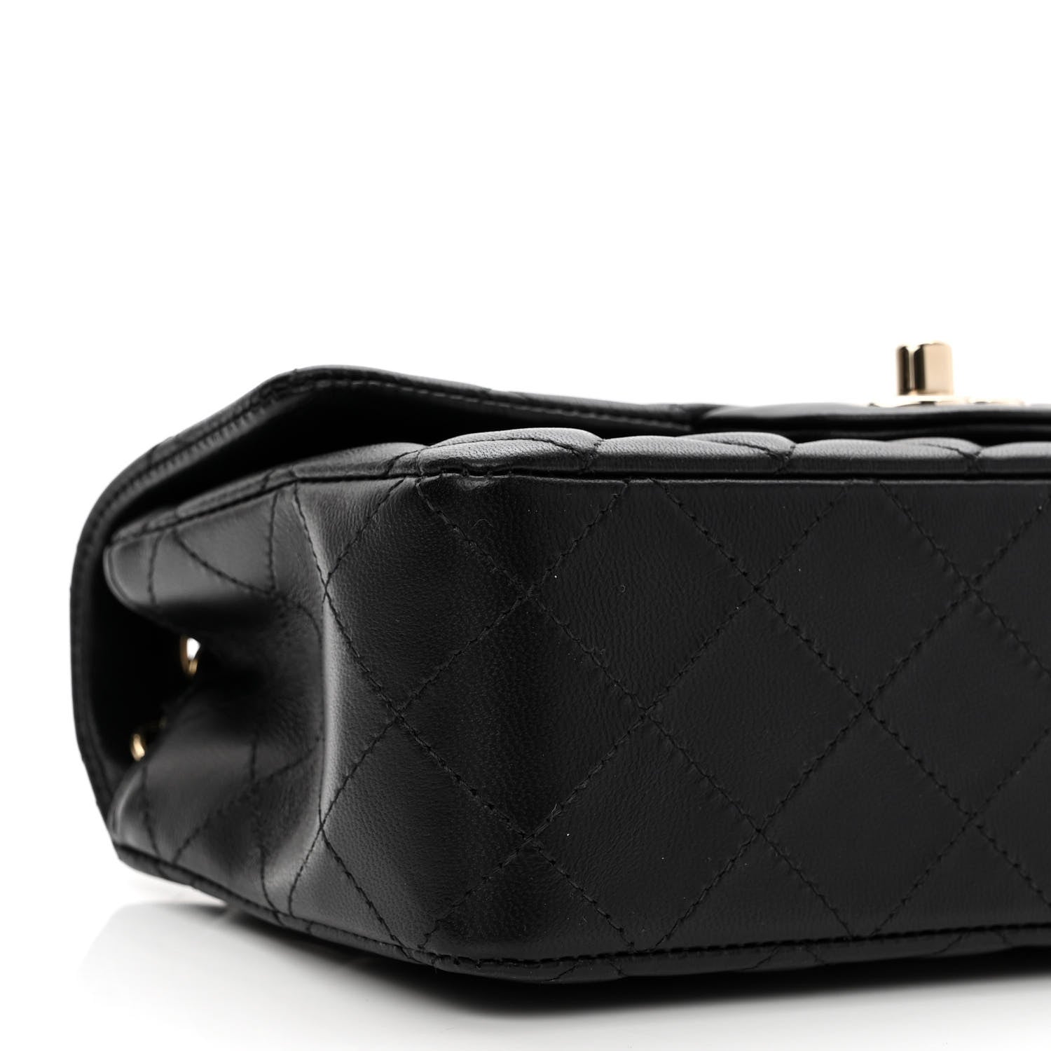 Chanel Lambskin Quilted Mini Rectangular Flap Black 9 of 11