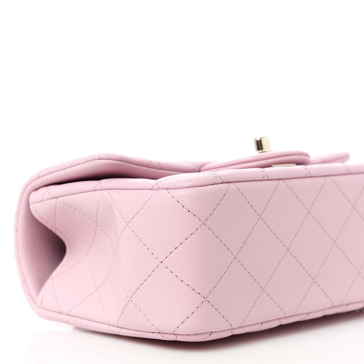 Chanel Lambskin Quilted Mini Top Handle Rectangular Flap Pink 10 of 12