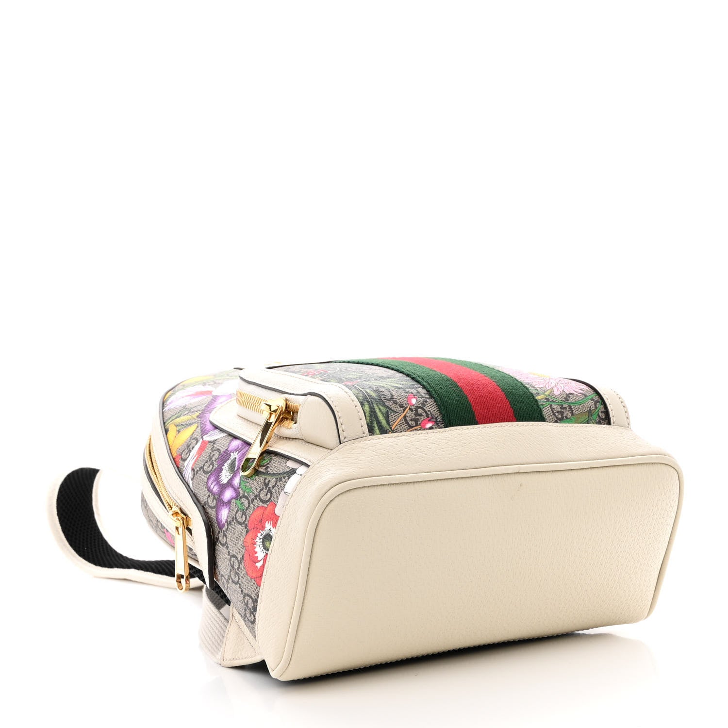 Gucci GG Supreme Monogram Flora Web Small Ophidia Day Backpack White 4 of 12
