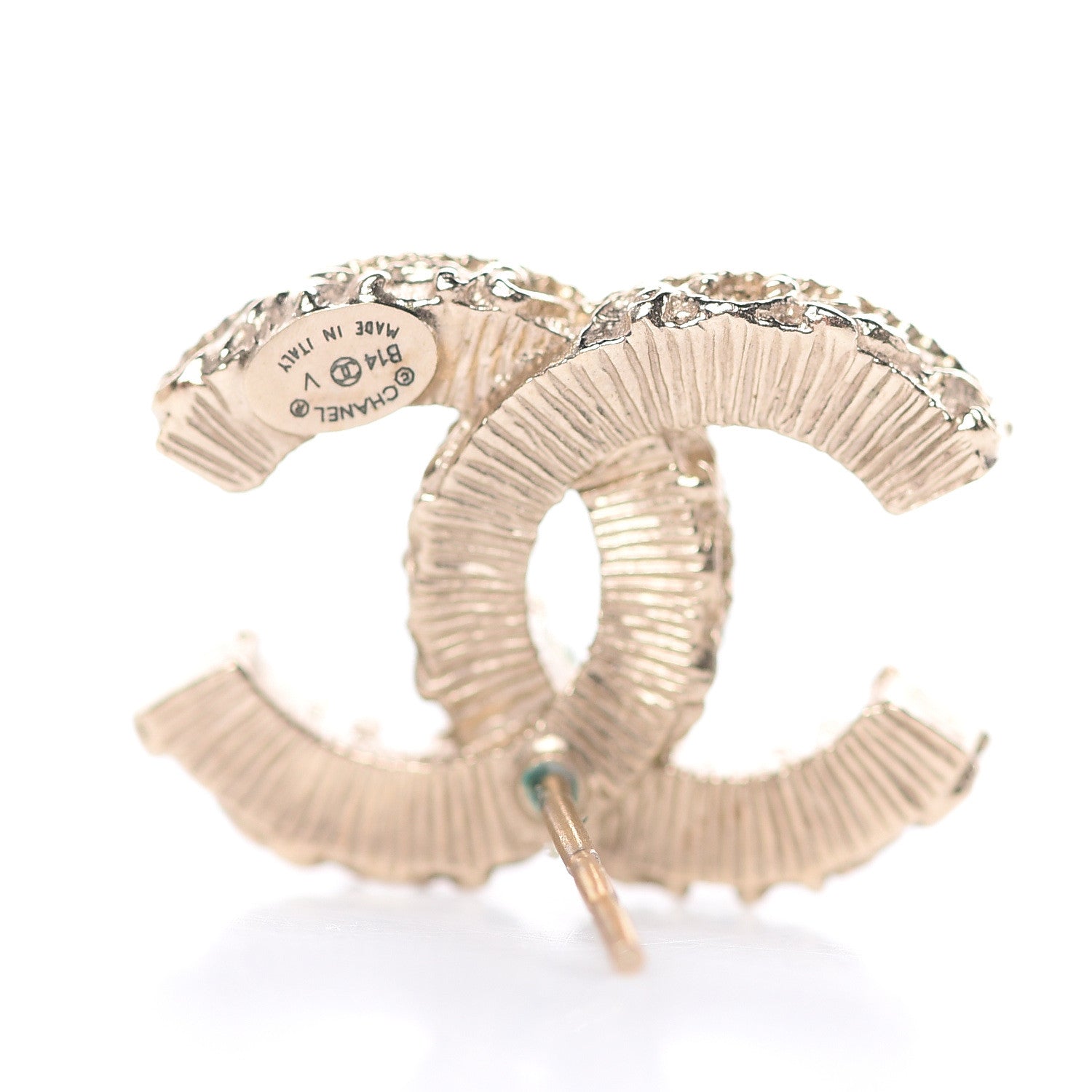 Chanel Enamel CC Baroque Earrings Black Gold 3 of 5
