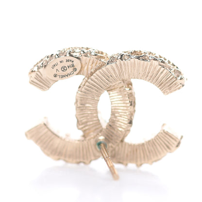 Chanel Enamel CC Baroque Earrings Black Gold 3 of 5