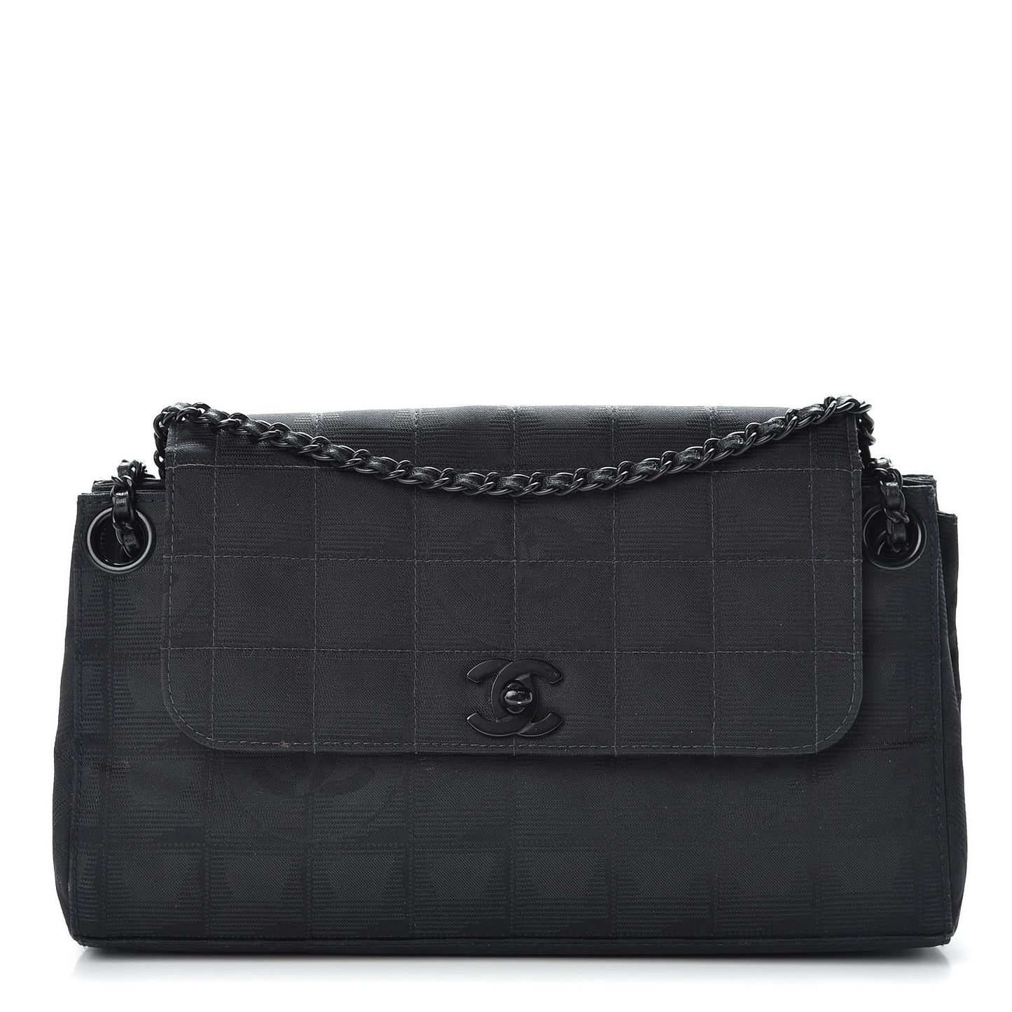 Nylon Medium Travel Accordion Flap Black