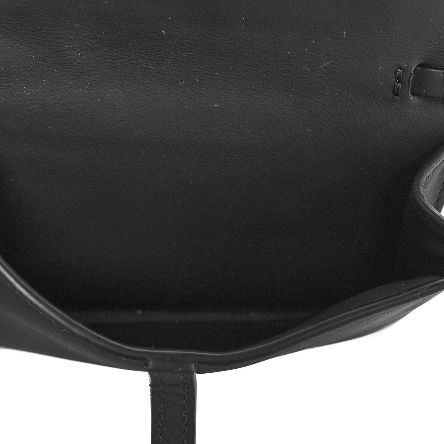 Ultra Matte Calfskin Nano Saddle Chain Pouch Black