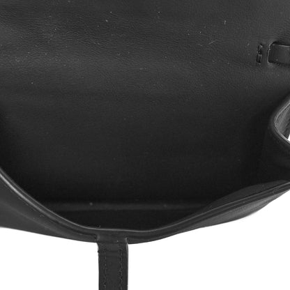 Christian Dior Ultra Matte Calfskin Nano Saddle Chain Pouch Black 5 of 7