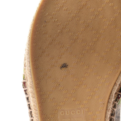 Gucci GG Supreme Monogram Blooms Espadrilles 37 Beige Multicolor Dry Rose 9 of 12
