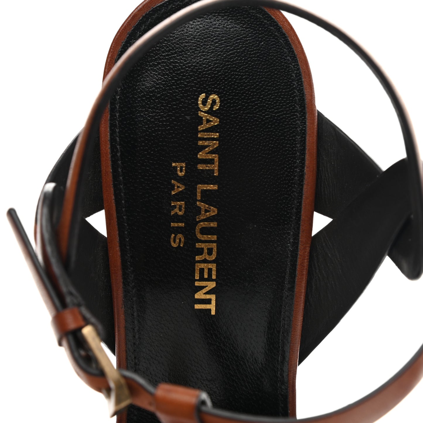 Calfskin Tribute 105 Sandals 39.5 New Papaya