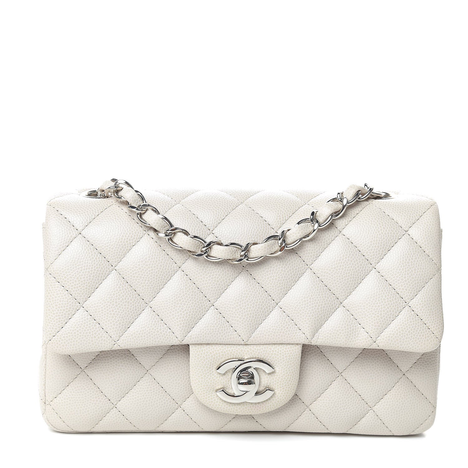Chanel Caviar Quilted Mini Rectangular Flap Ivory 1 of 10