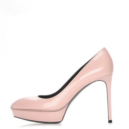 Saint Laurent Patent Grain de Poudre Janis 80 Pumps 38 Dusty Rose 1 of 9