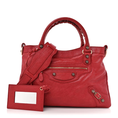 Balenciaga Agneau Giant 12 Rose Gold Hardware Town Rouge Coquelicot 2 of 11