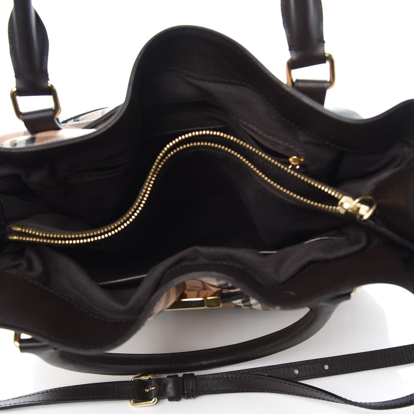 Haymarket Check Medium Golderton Tote Chocolate