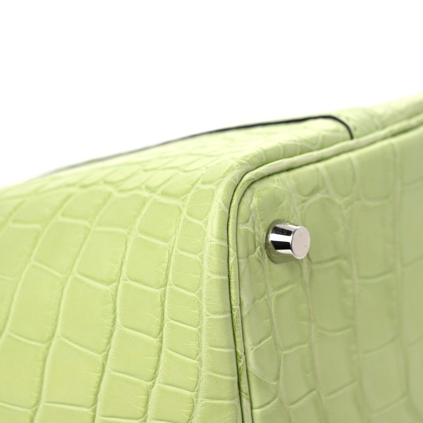 Matte Alligator Picotin Lock 18 Jaune Bourgeon